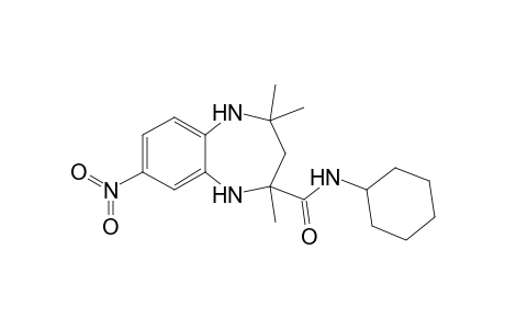 N-Cyclohexyl-2,4,4-trimethyl-8-nitro-2,3,4,5-tetrahydro-1Hbenzo[b][1,4]diazepine-2-carboxamide