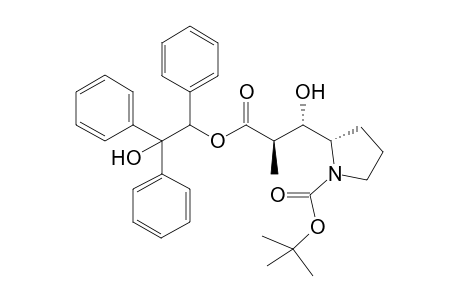 [2S-[2R*[(R*),.alpha.(R*),.beta.(S*)]]]-1-[1,1-Dimethylethoxycarbonyl]-.beta.-hydroxy-.alpha.-methyl-2-pyrrolidinepropanoic Acid 2-Hydroxy-1,2,2-triphenylethyl Ester