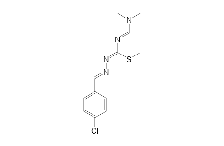 1-(p-chlorobenzylidene)-4-[(dimethylamino)methylene]-3-methyl-3-thioisosemicrabazide