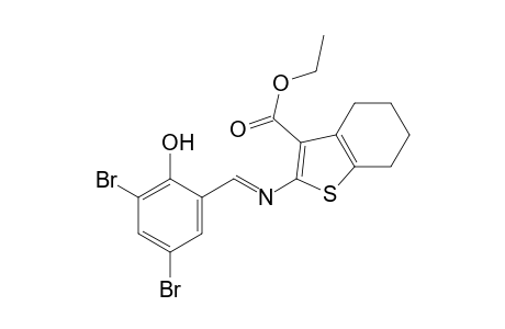 2-[(3,5-dibromosalicylidene)amino]-4,5,6,7-tetrahydrobenzo[b]thiophene-3-carboxylic acid, ethyl ester