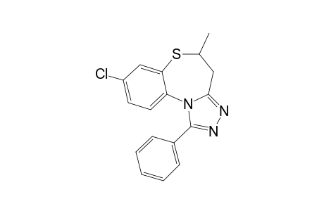 8-CHLORO-4,5-DIHYDRO-5-METHYL-1-PHENYL-S-TRIAZOLO-[3,4-D]-[1,5]-BENZOTHIAZEPINE;MAJOR-ISOMER