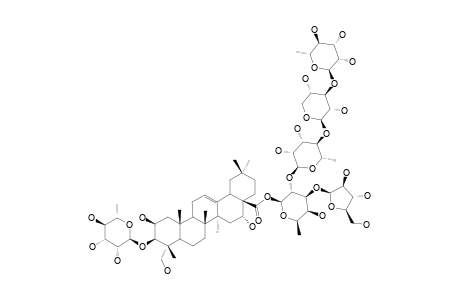 DEACYLBELLIDIOSIDE-B4;3-O-ALPHA-L-RHAMNOPYRANOSYL-2-BETA,3-BETA,16-ALPHA,23-TETRAHYDROXY-OLEAN-12-EN-28-OIC-ACID-28-O-ALPHA-L-RHAMNOPYRANOSY