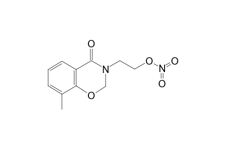 nitric acid 2-(4-keto-8-methyl-2H-1,3-benzoxazin-3-yl)ethyl ester