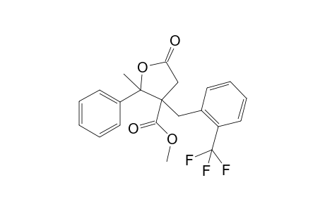 Methyl 2-methyl-5-oxo-2-phenyl-3-(2-(trifluoromethyl)benzyl)tetrahydrofuran-3-carboxylate