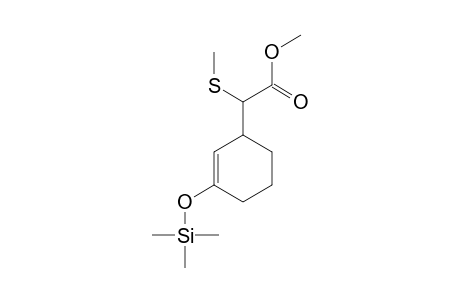 2-Cyclohexene-1-acetic acid, .alpha.-(methylthio)-3-(trimethylsilyloxy)-, methyl ester