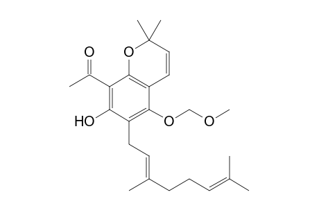 8-Acetyl-2,2-dimethyl-7-hydroxy-5-methoxymethoxy-6-geranylbenzopyran