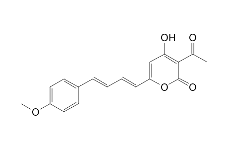 3-Acetyl-4-hydroxy-6-[4'-(p-methoxyphenyl)buta-1',3'-dien-1'-yl]-2-pyrone