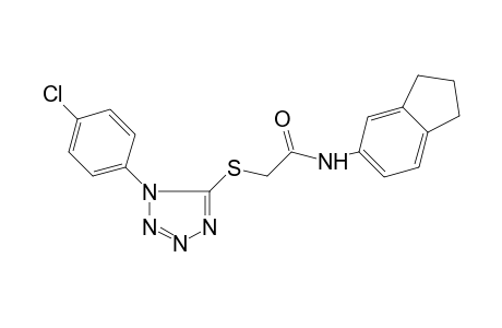 2-{[1-(4-chlorophenyl)-1H-tetraazol-5-yl]sulfanyl}-N-(2,3-dihydro-1H-inden-5-yl)acetamide