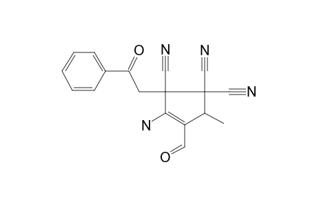 Cyclopent-3-ene-1,1,2-tricarbinitrile, 3-amino-4-formyl-5-methyl-2-(2-oxo-2-phenylethyl)-