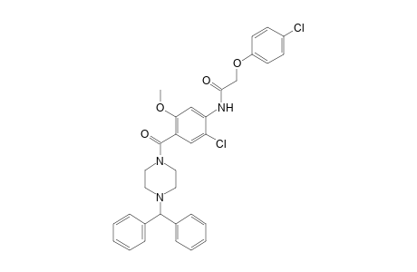 6'-chloro-2-(p-chlorophenoxy)-4'-{[4-(diphenylmethyl)-1-piperazinyl)carbonyl}-m-acetanisidide