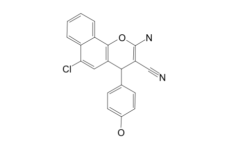 2-Amino-6-chloro-4-(4-hydroxyphenyl)-4H-benzo[h]chromene-3-carbonitrile