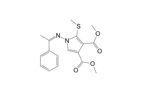 1H-Pyrrole-3,4-dicarboxylic acid, 2-(methylthio)-1-[(1-phenylethylidene)amino]-, dimethyl ester