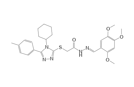 2-{[4-cyclohexyl-5-(4-methylphenyl)-4H-1,2,4-triazol-3-yl]sulfanyl}-N'-[(E)-(2,4,5-trimethoxyphenyl)methylidene]acetohydrazide