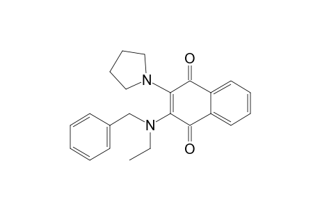 1,4-Naphthalenedione, 2-[ethyl(phenylmethyl)amino]-3-(1-pyrrolidinyl)-