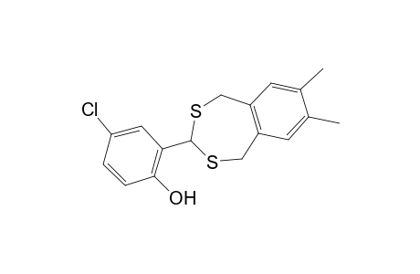 4-Chloro-2-(7,8-dimethyl-1,5-dihydro-2,4-benzodithiepin-3-yl)phenol