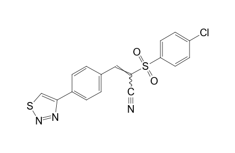 alpha-[(p-chlorophenyl)sulfonyl]-p-(1,2,3-thiadiazol-4-yl)cinnamonitrile