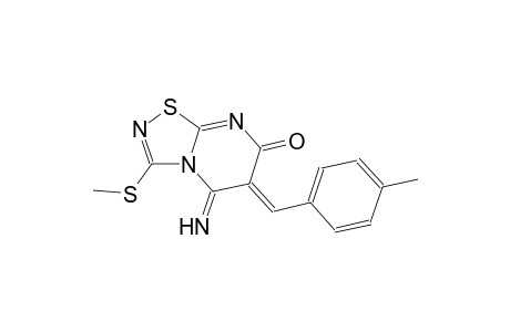 (6Z)-5-imino-6-(4-methylbenzylidene)-3-(methylsulfanyl)-5,6-dihydro-7H-[1,2,4]thiadiazolo[4,5-a]pyrimidin-7-one