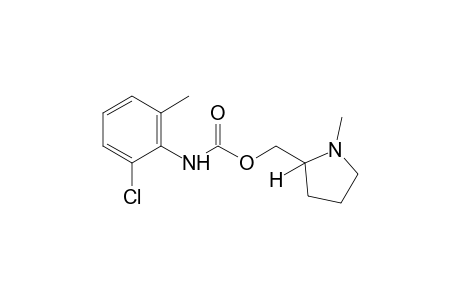 2-chloro-6-methylcarbanilic acid, (1-methyl-2-pyrrolidinyl)methyl ester