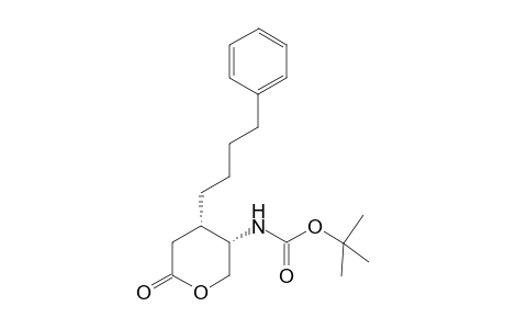 (5S)-N-(TERT.-BUTOXYCARBONYL)-(4S)-(3'-PHENYLBUTYL)-TETRAHYDROXYPYRAN-2-ONE