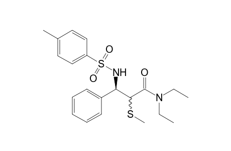 sys/anti-N,N-Diethyl-2-methylsulfanyl-3-phenyl-3-(toluene-4-sulfonamido)propionamide