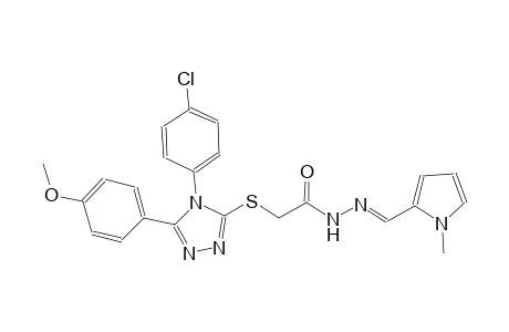 2-{[4-(4-chlorophenyl)-5-(4-methoxyphenyl)-4H-1,2,4-triazol-3-yl]sulfanyl}-N'-[(E)-(1-methyl-1H-pyrrol-2-yl)methylidene]acetohydrazide