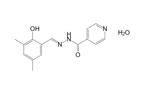 isonicotinic acid, (3,5-dimethyl-2-hydroxybenzylidene)hydrazide, monohydrate