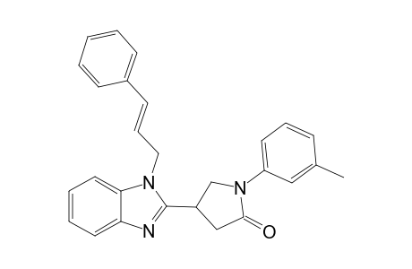 1-(3-methylphenyl)-4-{1-[(2E)-3-phenyl-2-propenyl]-1H-benzimidazol-2-yl}-2-pyrrolidinone