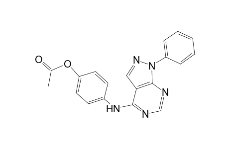 4-(p-HYDROXYANILINO)-1-PHENYL-1H-PYRAZOLO[3,4-d]PYRIMIDINE, ACETATE (ESTER)