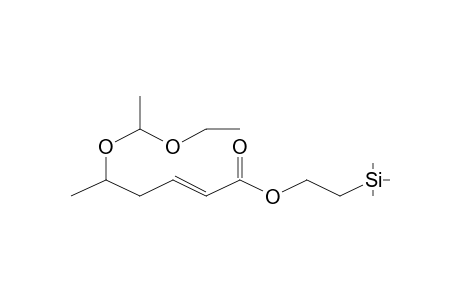 2-(Trimethylsilyl)ethyl (2E)-5-(1-ethoxyethoxy)-2-hexenoate