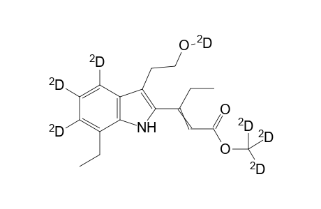 Trideuteriomethyl 3-[4,5,6-trideuterio-3-(2-deuteriooxyethyl)-7-ethyl-1H-indol-2-yl]pent-2-enoate