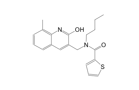 N-butyl-N-[(2-hydroxy-8-methyl-3-quinolinyl)methyl]-2-thiophenecarboxamide