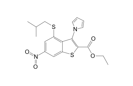 benzo[b]thiophene-2-carboxylic acid, 4-[(2-methylpropyl)thio]-6-nitro-3-(1H-pyrrol-1-yl)-, ethyl ester