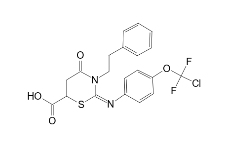 2H-1,3-thiazine-6-carboxylic acid, 2-[[4-(chlorodifluoromethoxy)phenyl]imino]tetrahydro-4-oxo-3-(2-phenylethyl)-, (2E)-