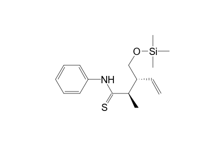 4-Pentenethioamide, 2-methyl-N-phenyl-3-[[(trimethylsilyl)oxy]methyl]-, (R*,R*)-