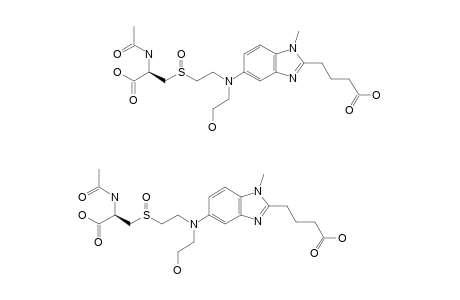 4-[5-[[2-(2-ACETYLAMINO-2-CARBOXYETHANESULFINYL]-ETHYL]-(2-HYDROXYETHYL)-AMINO]-1-METHYL-1H-BENZOIMIDAZOL-2-YL]-BUTANOIC-ACID