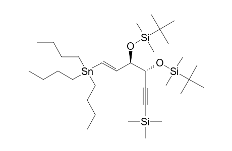 (1E,3R*,4R*)-3,4-BIS-[(TERT.-BUTYLDIMETHYLSILYL)-OXY]-1-(TRIBUTYLSTANNYL)-6-(TRIMETHYLSILYL)-HEX-1-EN-5-YNE;ANTI-ISOMER