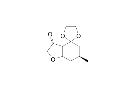 (+-)-(3aRS,6SR,7aSR)-6-Methyltetrahydrospiro[benzofuran-4(5H),2'-[1,3]dioxolan]-3(2H)-one