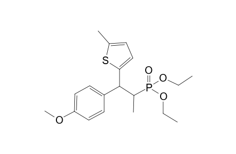 Diethyl 1-(4'-methoxyphenyl)-1-(5'-methylthiophen-2'-yl)propan-2-ylphosphonate