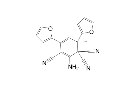 2-Amino-4,6-di(2-furyl)-6-methyl-2,4-cyclohexadiene-1,1,3-tricarbonitrile