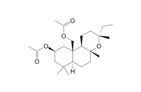 8.alpha.,13-Epoxylabdane-2.beta.,20-diyl Diacetate