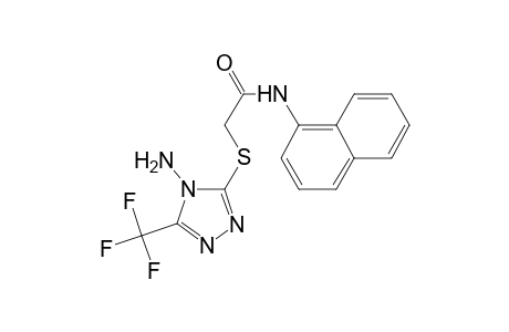 2-{[4-amino-5-(trifluoromethyl)-4H-1,2,4-triazol-3-yl]sulfanyl}-N-(1-naphthyl)acetamide