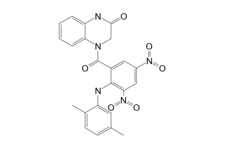 4-[2-(2,5-Dimethylanilino)-3,5-dinitro-benzoyl]-1,3-dihydroquinoxalin-2-one