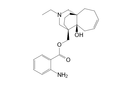 (1'S*,7'R*,8'S*)-[10-Ethyl-7-hydroxy-10-azatricyclo[6.3.3.0(1,7)]tetradec-3-en-8-yl]-methyl - 2'-Aminobenzoate