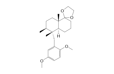 (1S,2S,4aS)-(-)-trans-1.alpha.-[(2,5-Dimethoxyphenyl)methyl]-5-(2-methyl-1,3-dioxolan-2-yl)octahydro-1.beta.,2.beta.,4a.beta.-trimethyl-5-(6H)-naphthalenone