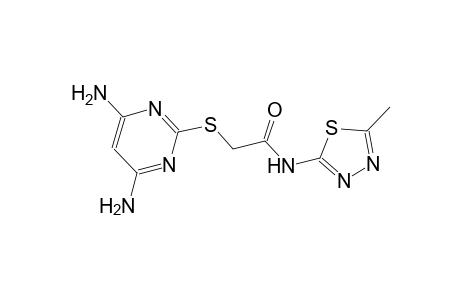 2-[(4,6-diamino-2-pyrimidinyl)sulfanyl]-N-(5-methyl-1,3,4-thiadiazol-2-yl)acetamide