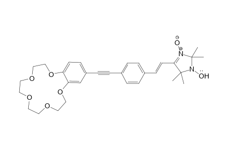 4-{2-[p-(2,3,5,6,8,9,11,12-Octahydro-1,4,7,10,13-pentaoxabenzocyclopentadecen-15-ylethynyl)phenyl]vinyl}-2,2,5,5-tetramethyl-3-imazazoline-3-oxide-1-oxyl