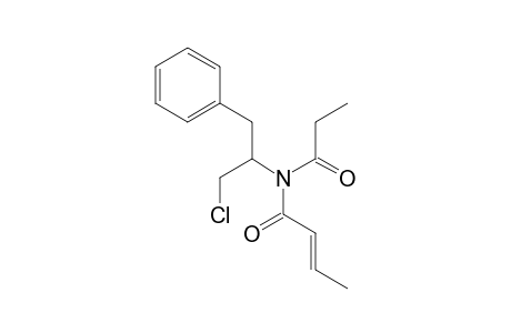 (E)-N-(1-Chloro-3-phenylpropan-2-yl)-N-propionylbut-2-enamide
