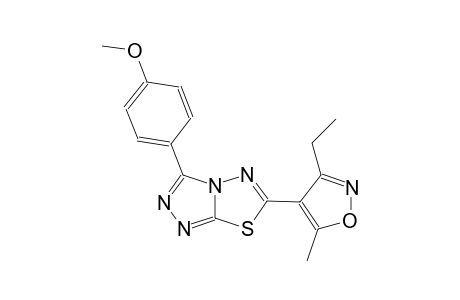 [1,2,4]triazolo[3,4-b][1,3,4]thiadiazole, 6-(3-ethyl-5-methyl-4-isoxazolyl)-3-(4-methoxyphenyl)-