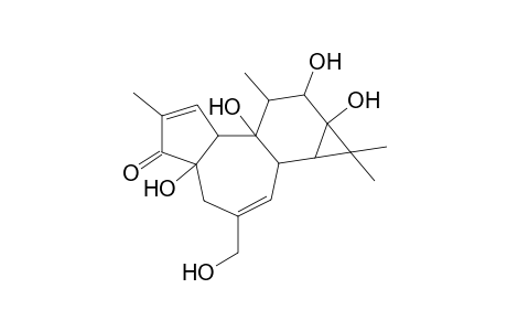 (1aR-(1aalpha,1bbeta,4aalpha,7aalpha,7balpha,8alpha,9beta,9aalpha))-1,1a,1b,4,4a,7a,7b,8,9,9a-decahydro-4a,7b,9,9a-tetrahydroxy-3-(hydroxymethyl)-1,1,6,8-tetramethyl-5H-cyclopropa(3,4)benz(1,2-e)azulen-5-one