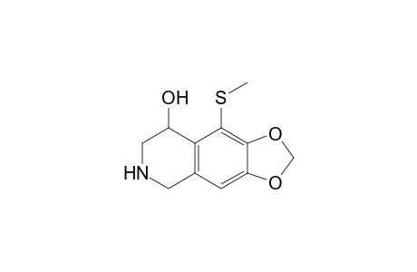 5,6,7,8-Tetrahydro-9-(methylthio)-1,3-dioxolo[4,5-g]isoquinolin-8-ol